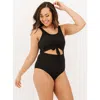 Lime Ricki Swimwear Knotted One-piece In Black