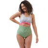 Lime Ricki Swimwear Knotted One-piece In Daisy Patch