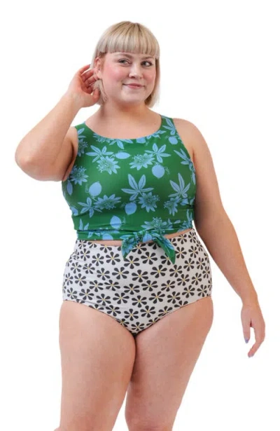 Lime Ricki Swimwear Reversible Ultra High-waist Bottom In Passionfruit/calcada