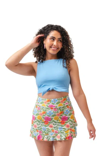Lime Ricki Swimwear Ruffle Skirt W/ Bottoms In Breezy Floral