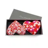 Lime Tree Design Braveheart Box Of Two Lavender Hearts Made With Liberty Fabric In Multi