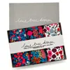 Lime Tree Design Men's Three Hankies Made With Liberty Fabric - Sangria In Pink