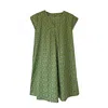 Lime Tree Design Women's Audrey Shift Green Falling Leaf In Green
