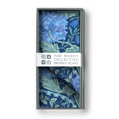 Lime Tree Design Women's Blue Skinny Scarf March Morris Collection