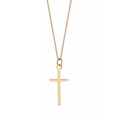Lime Tree Design Women's Cross Pendant Necklace 14ct Solid Gold