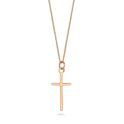Lime Tree Design Women's Cross Pendant Necklace Gold Vermeil