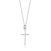Lime Tree Design Women's Cross Pendant Necklace Sterling Silver In Metallic