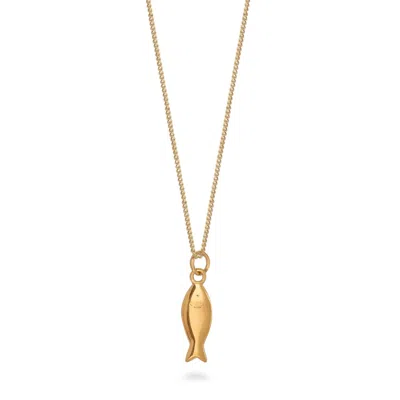 Lime Tree Design Women's Fish Pendant Necklace Gold Vermeil