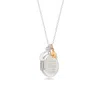 Lime Tree Design Women's Gold / Silver Engraved Locket 'you Are My Moon And Stars' Sterling Silver Necklace In Gold
