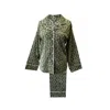 Lime Tree Design Women's Green Falling Leaf Pyjamas In Green