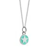 Lime Tree Design Women's Green Jade Enamel Star Necklace In Metallic