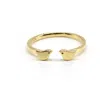 Lime Tree Design Women's Mini Bird Adjustable Ring - Gold Vermeil In Gold