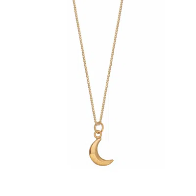 Lime Tree Design Women's Moon Charm Necklace 14ct Solid Gold