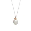 Lime Tree Design Women's Oval Locket With Bee Necklace Sterling Silver In Silver