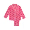 Lime Tree Design Women's Pink / Purple Magenta & Orange Pyjamas In Pink/purple