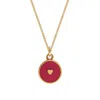 Lime Tree Design Women's Small Heart Gold Vermeil Red In Red
