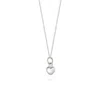 Lime Tree Design Women's Tiny Heart Charm Necklace Sterling Silver