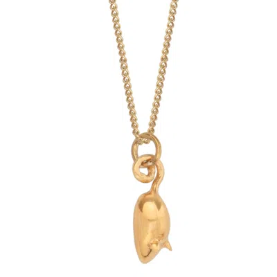 Lime Tree Design Women's Tiny Mouse Charm Necklace Gold Vermeil
