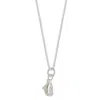 Lime Tree Design Women's Tiny Penguin Pendant Necklace Sterling Silver In Burgundy