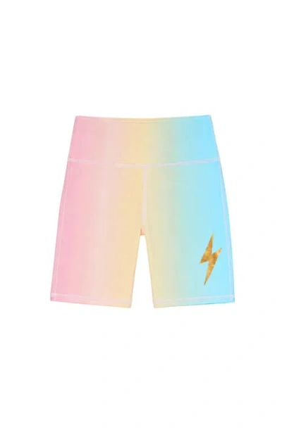 Limeapple Big Kid Pastel Activewear Bike Shorts In Multi