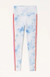 Limeapple Cloud Printed Leggings In Blue