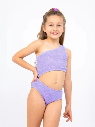 Limeapple Kids'  Crinkle Cutout One Piece Swimsuit