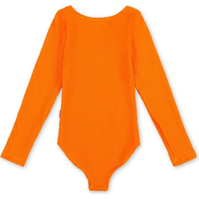 Limeapple Kids'  Crinkle Long Sleeve One Piece Swimsuit