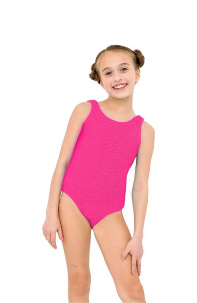 Limeapple Kids'  Crinkle One Piece In Pink