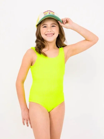 Limeapple Kids'  Crinkle One Piece Swimsuit