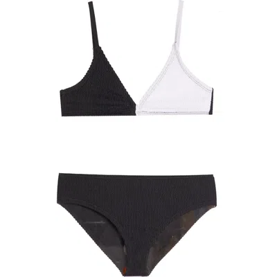 Limeapple Kids'  Crinkle Triangle Bikini Swimsuit