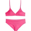 Limeapple Kids'  Crinkle Triangle Bikini Swimsuit