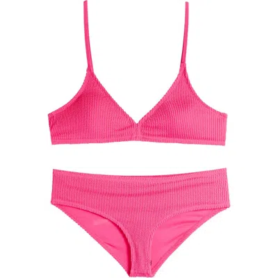 Limeapple Kids'  Crinkle Triangle Bikini Swimsuit