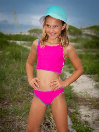 Limeapple Kids'  Embroidered Tankini Swimsuit