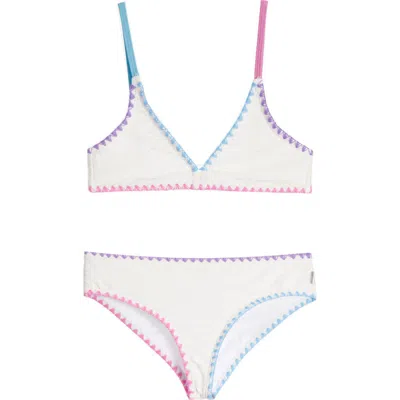 Limeapple Kids'  Embroidered Trim Bikini