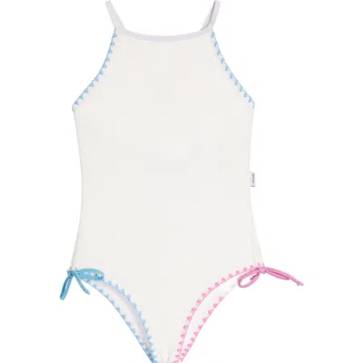 Limeapple Kids'  Embroidered Trim One Piece Swimsuit