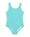 Limeapple Girls' Crinkle One Piece Swimsuit - Little Kid, Big Kid In Blue