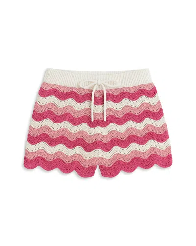 Limeapple Girls' Crochet Knit Shorts - Big Kid In Multi