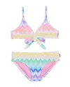 LIMEAPPLE GIRLS' GEOMETRIC TWO PIECE SWIMSUIT - BIG KID