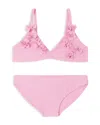 Limeapple Girls' Rosette Triangle Two Piece Swimsuit - Little Kid, Big Kid In Pink