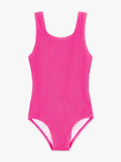 Limeapple Kids' Addison Square Neck One Piece Swimsuit In Pink