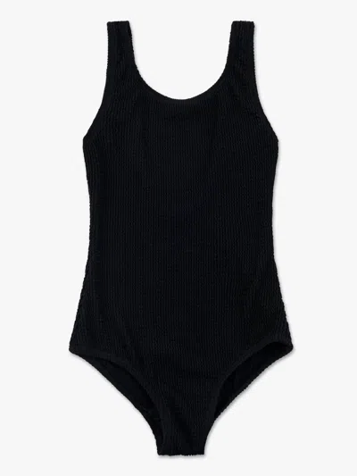 Limeapple Kids' Annie Crinkle One Piece Swimsuit In Black