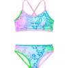 Limeapple Leopard Print Bikini With Embroidered Trim In Multi
