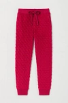 Limeapple Minky Bubble Jogger Pants In Red