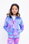 Limeapple Kids'  Minky Bubble Zip Hoodie In Blue