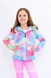 Limeapple Kids'  Minky Bubble Zip Hoodie In Multi