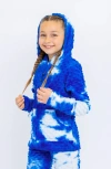 Limeapple Minky Bubble Zip Hoodie In Multi