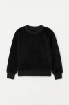 Limeapple Minky Crewneck Sweatshirt In Black