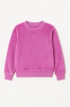 Limeapple Kids'  Minky Crewneck Sweatshirt In Purple