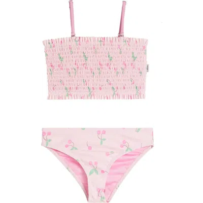 Limeapple Kids'  Smocked Cherry Bikini Swimsuit