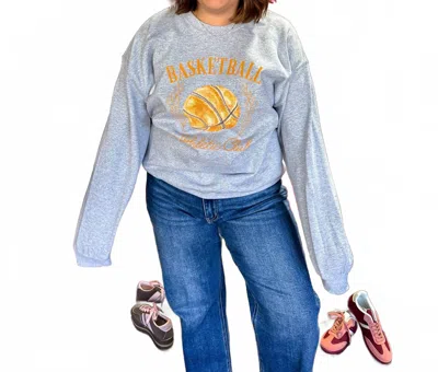 Limeberry Designs Basketball Athletic Club Graphic Sweatshirt In Grey In Gray